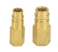 R134A AC Adapter 2 Pack | 1 / 4SAE High Pressure Converter Coupler | Brass AC Connector for Refrigerant Refilling/Auto Repair