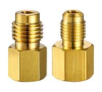 R134A Adaptateur de charge de réfrigération SAE F coupleurs rapides vers 1/4 SAE M Flare SAE M vers 1/4 pour climatiseur vers adaptateur Schrader