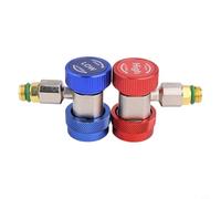 R134A Ensemble de raccords d'adaptateur de coupleur rapide 1/4 SAE pour connecteur de collecteur CVC pour outil de climatisation de voiture, connecteur de service CA de véhicule haute basse pression