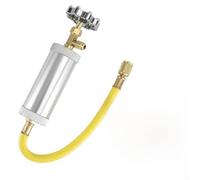 R134A R12 Pompe d'injecteur manuelle d'huile et de colorant 1/4 SAE mâle x femelle pour véhicule Adaptateur AC Outil pour l'entretien du système de climatisation de voiture 600-3000 PSI