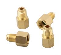 R134A vers R12 Adaptateur de réfrigération Ensemble de raccords femelle mâle Flare Connecteur professionnel en laiton Kit de conversion de réservoir pour système CVC climatisation pompe à vide