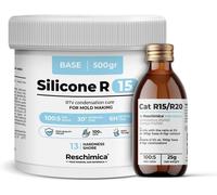 R15 Silicone Rubber For Soft Moulds (13 Shorea), Bi-Component, Quick Curing (6h), Semi-Gloss White Casting Rubber For Models And Jewellery Reproduction (500g)