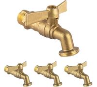 R15P Robinet de jardin laiton 1/4 tour manette papillon 15 x 21 Nez 20 x 27 (Lot de 4)