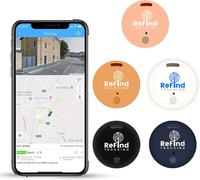 R2 Tracker for Android and iPhone Mini GPS Tag Bluetooth 5.0 Alternative Samsung AirTag for Keys, Animals, Wallets and Luggage (Pink)