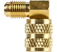 R22 vers R410A Raccord de conversion en laiton 6,35 mm pour SAE R22 à (90 | Joint en caoutchouc sécurisé, design à verrouillage à boule, connexion serrée, prévention efficace des fuites pour les