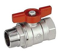 R254D Vanne avec raccords pour poignée papillon F-M R254X004 GIACOMINI 3/4"