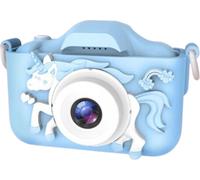 R2Invest Appareil photo numérique pour enfants X5 UNICORN licorne bleue