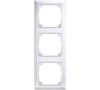 Eltako Triple Cadre Photo pour commutateur, 55 x 55 mm Lot de 1, Blanc Pur Brillant, R3 WG