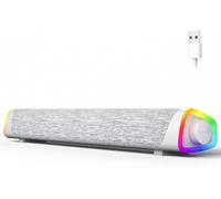 R30 Plus PC Speakers,USB Powered Computer Speaker,Bluetooth 5.3,Sound Bar for PC,LED Lights,Computer Speakers for Laptop,Tablet,Smartphone (Not AUX 3.5mm)