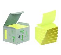 [R3301B] Post-it Lot de 6 Bloc-note adhésif Recycling Z-Notes, 76 x 76 mm Jaune