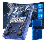 R36 Plus Console de Jeu Portable rétro Console retrogaming 21000+ Jeux 12 émulateurs,4 Pouces IPS OCA écran Console de Jeu vidéo Portable,Système Linux Open Source Console Portable (Bleu foncé-128G)