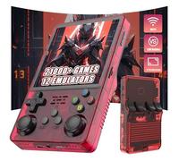R36 Plus Console de Jeu Portable rétro Console retrogaming 21000+ Jeux 12 émulateurs,4 Pouces IPS OCA écran Console de Jeu vidéo Portable,Système Linux Open Source Console Portable (Rouge-128G)