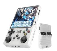 R36 Plus Console de Jeu Portable rétro Console retrogaming 21000+ Jeux 12 émulateurs,4 Pouces IPS OCA écran Console de Jeu vidéo Portable,Système Linux Open Source Console Portable (Blanc-128G)