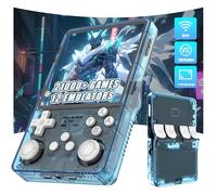 R36 Plus Console de Jeu Portable rétro Console retrogaming 21000+ Jeux 12 émulateurs,4 Pouces IPS OCA écran Console de Jeu vidéo Portable,Système Linux Open Source Console Portable (Bleu Clair-128G)