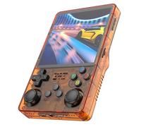 R36 Plus Retro Portable Game Console , 20000 Jeux Classiques Intégrés, Système Linux Écran IPS De 4,0 Pouces, Batterie Rechargeable De 3000mAh, Console De Jeu Vidéo Portable-Orange||64GB