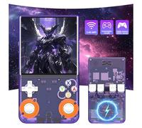 R36 Ultra Console de Jeu Portable Retro Console retrogaming,20000+ Jeux 25 Émulateurs,Écran IPS OCA HD 4 Pouces,Console Portable Système Linux Open Source,Bataille en Ligne WiFi (Violet-128G)