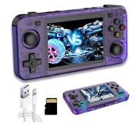 R36H Console de Jeu Portable,15000+ Jeux,23 émulateurs,Haut-Parleur Double 8W,Compartiment de Batterie Externe,Système Linux Open Source,Écran IPS de 3,5″ Consoles de Jeux vidéo Rétro (64G-Violet)
