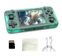 R36H Console de Jeu Rétro Portable 128 Go, avec 22 000+ Jeux Rétro Préinstallés, 23 Émulateurs, Système Linux Open Source, Écran IPS 3,5 Pouces, Double Joystick 3D (Vert)