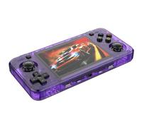 R36h Portable Rétro Console De Jeu, Double Joystick 3D Portable Console De Jeu Portable, Cadeau De Noël pour Les Garçons, Open Source Linux Jeu Système, Écran De 3,5 Pouces-Purple||128G