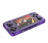 R36H Retro Portable Game Console - Équipée d'un Système Linux Open Source, Intégrée dans Plus De 20 000 Jeux Classiques, Console De Jeu Portable À Écran IPS De 3,5 Pouces-Purple||64GB