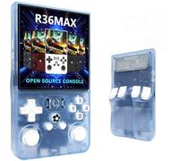 R36MAX Console de Jeu Portable, écran IPS de 4.0", 30 000 Jeux rétro avec Système Linux Open Source, Carte TF 64/128GB, Batterie 4000 mAh(R36MAX[Glacier Blue],64G)