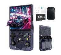 R36MAX Console de Jeu Portable rétro 128 Go - 4K HD Écran IPS 4,0" avec de Nombreux Jeux, système Open Source Linux, Console de Jeu rétro(Gris)