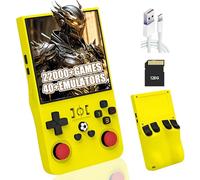 R36MAX Console de Jeux rétro Portable,22000+/18000+ Jeux intégrés,40+ émulateurs,Batterie 4000mAh 8 Heures,écran IPS 4 Pouces,Mini émulateur Portable,système Linux Open Source (Jaune-128G)