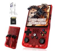 R36MAX Console de Jeux rétro Portable,22000+/18000+ Jeux intégrés,40+ émulateurs supportés,Batterie 4000mAh 8 Heures,écran IPS 4 Pouces,Mini émulateur Portable,système Linux Open Source (Rouge-128G)