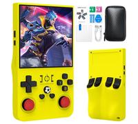 R36MAX Retro Portable Game Console - Système Linux Portable, 20000 Jeux Classiques 4000mAh Batterie, 4 Pouces HD Écran R36MAX Mini Console De Jeu-Yellow||64G
