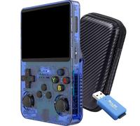 R36S Console de jeux portable rétro 128 Go avec 25 000 jeux + 26 émulateurs PS1, PSP, N64, NDS, SuperN, GameB, GBA - Linux IPS 3,5" (Bleu T., 128 Go (jeux 25K)