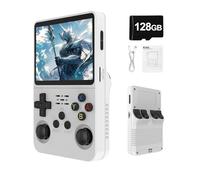 R36S Console di Gioco Portatile Retrò, Doppio Joystick, Schermo IPS 3,5", Batteria 3500mAh, Scheda TF 128GB Inclusa