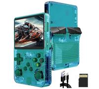 R36s Console Portable Améliorée Console Portable Retrogaming Boutons Ergonomiques Fonction D'archivage Manuel Console de Jeux Portable Plus de 15 000 Jeux Possibilité D'ajouter d'autres (Vert/64G)
