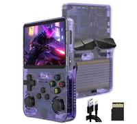 R36S Console Portable Améliorée Console Portable Retrogaming Fonction D'archivage Manuel Boutons Ergonomiques Console de Jeux Portable Plus de 15 000 Jeux, Possibilité D'ajouter D'autres Jeux (Violet)