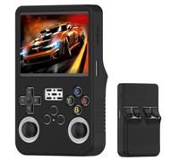 R36S Manchon de Protection en Silicone, Console de Jeux Vidéo Portable Rétro Manche Protectrice Housse Anti-Chocs (Noir)