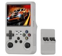 R36S Manchon de Protection en Silicone, Console de Jeux Vidéo Portable Rétro Manche Protectrice Housse Anti-Chocs (Gris)