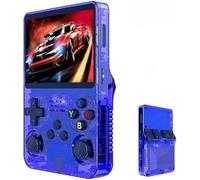 R36s-Retro Console de jeu portable avec écran IPS 128G 3,5" intégré plus de 20 000 jeux classiques Open Source Linux Lecteur vidéo de poche portable avec batterie de 3200 mAh (Bleu)
