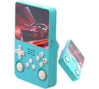 R36s-Retro Console de jeu portable avec écran IPS 128G 3,5" intégré plus de 20 000 jeux classiques Open Source Linux Lecteur vidéo de poche portable avec batterie de 3200 mAh (bleu clair)