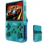 R36s-Retro Console de jeu portable avec écran IPS 128G 3,5" intégré plus de 20 000 jeux classiques Open Source Linux Lecteur vidéo de poche portable avec batterie de 3200 mAh (vert)