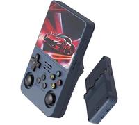 R36s-Retro Console de jeu portable avec écran IPS 128G 3,5" intégré plus de 20 000 jeux classiques Open Source Linux Lecteur vidéo de poche portable avec batterie de 3200 mAh (gris)