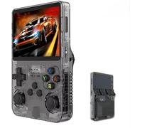 R36s-Retro Console de jeu portable avec écran IPS 128G 3,5" intégré plus de 20 000 jeux classiques Open Source Linux Lecteur vidéo de poche portable avec batterie de 3200 mAh (Noir)