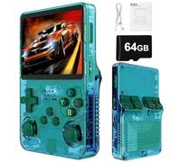 R36S Retro Portable Game Console -20000 Jeux Classiques 2500mAh Batterie, Écran HD De 3,5 Pouces, Mini Console De Jeu Portable pour Adolescents Et Adultes-Green||64G