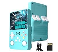 R36SConsolle de Jeux Portable rétro, écran IPS 3,5 Pouces, 640 x 480 Pixels, système Linux, compatibilité multilingue, Stockage de 128 Go, Plus de 40 000 Jeux (Vert)