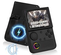 R36T Console de Jeu Portable Console Portable,21000+ Jeux 27 Émulateurs,4000mAh Console retrogaming Portable,Connexion Wi-FI 4G/5G pour Le multijoueur en Ligne,Écran IPS OCA 3,5" (Noir-128G)