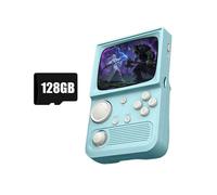 R36T Retro Handheld Game Console 128G 20000 Games 3.5 Inch IPS Screen Portable Pocket Video Game Player Turquoise Color