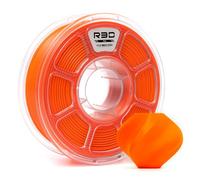 R3D Bobine de filament PLA 3D de 1,75 mm, 0 à 370 mm/s, impression haute vitesse, précision dimensionnelle +/- 0,02 mm, bobine en plastique transparent de 1 kg (Orange)