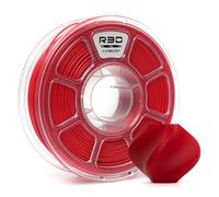 R3D Bobine de filament PLA 3D de 1,75 mm, 0 à 370 mm/s, impression haute vitesse, précision dimensionnelle +/- 0,02 mm, bobine en plastique transparent de 1 kg (Rouge)