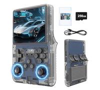R40S Console de Jeu Rétro, Console Portable avec 30 000+ Jeux Rétro et 40+ Émulateurs, Système LinuxArk OS 2.0 Open Source, Écran IPS 3,5 Pouces, Joystick 3D (256 Go, Noir Transparent)