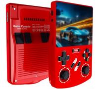 R40XX Console de jeu portable 128 G, 10,6 cm rétro, pour système LINUX pour Arcade Two Player (rouge)