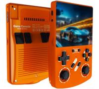 R40XX Console de jeu portable 128 G, console de jeux rétro de 10,6 cm, pour système LINUX pour Arcade Two Player (orange)