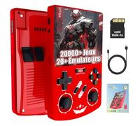 R40XX Console de Jeu Portable Rétro 128 Go, Console d'émulateur avec 20 000+ Jeux Vidéo, 20+ Émulateurs, Système Linux, Écran HD de 4,2 Pouces, Double Joystick 3D, Batterie de 4000 mAh (Rouge)